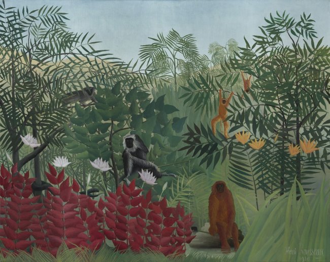 2. Tropisch bos met apen van Henri Rousseau, 1910..jpg