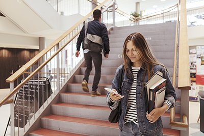 Studente trap smartphone