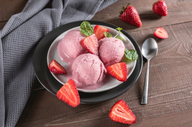 Aardbeiensorbet