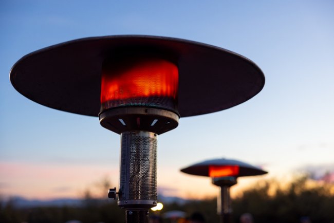 Heater lamp voor in de tuin