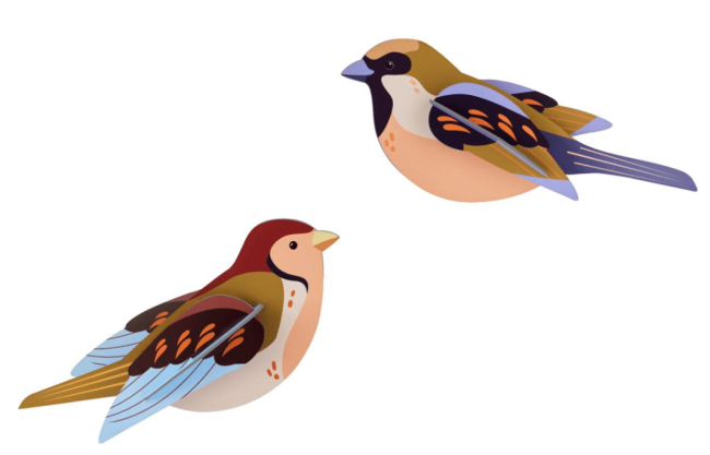 Kartonnen vogels 2