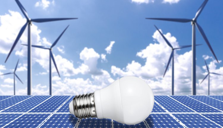 Zonnepanelen gloeilamp