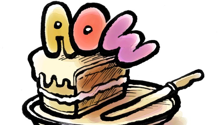 AOW taart tekening