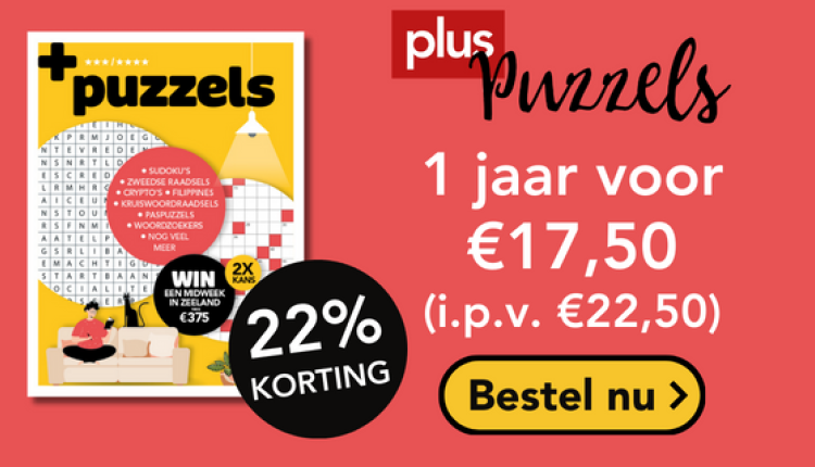 1 jaar Plus Puzzels voor €17,50