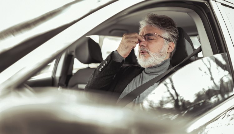 Man in de auto begaat overtreding
