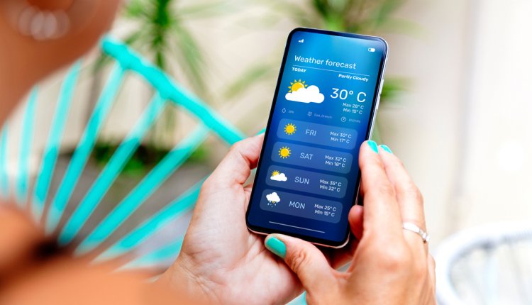 weersvoorspelling op telefoon