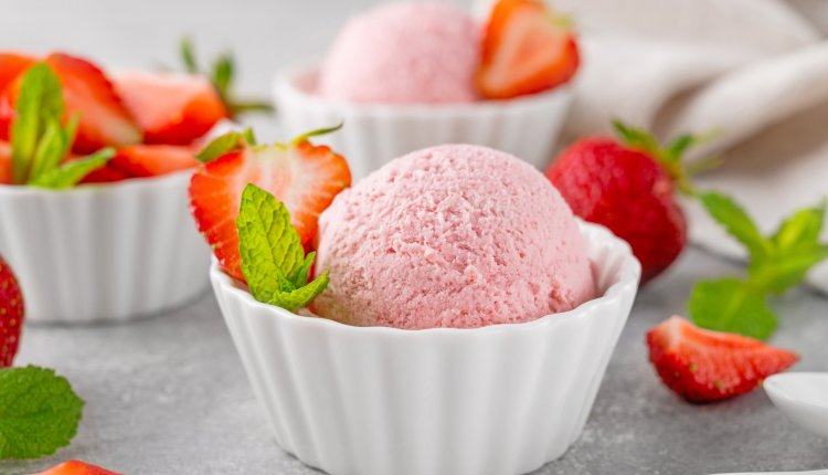 Aardbeiensorbet