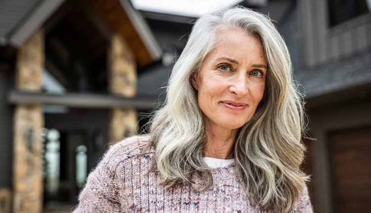 portret van vrouw buiten