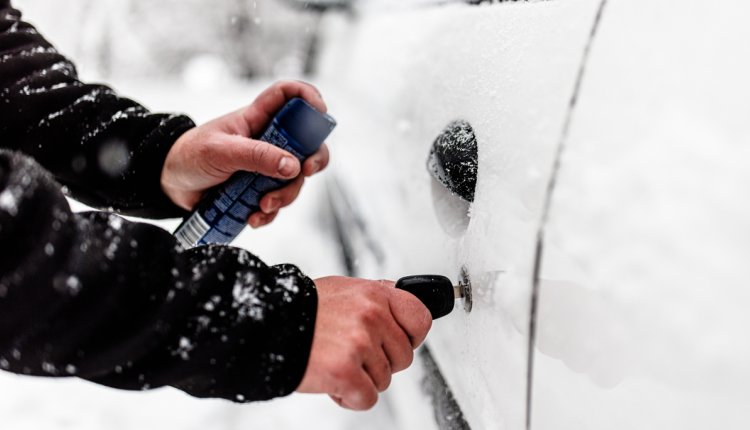 bevroren slot insprayen