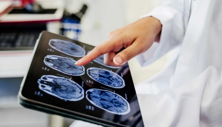 Hersenscan op tablet