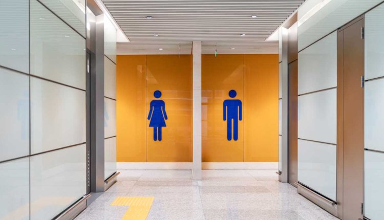 openbaar toilet op vliegveld