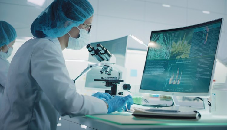 laborant onderzoekt medische wiet