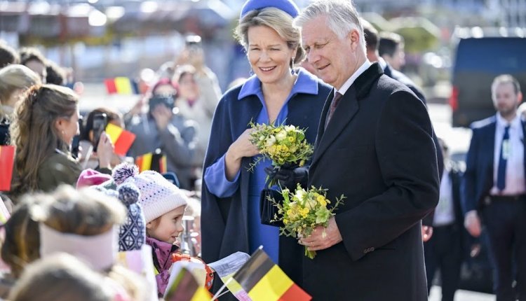 Belgisch koningspaar beleeft drukke ochtend in Stavanger 
