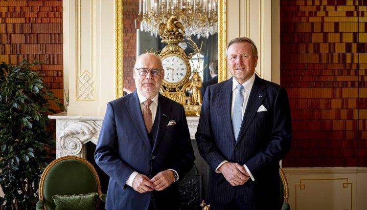 Koning ontvangt Estlandse president op Huis ten Bosch 