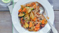 Couscous met groente en roerbakreepjes