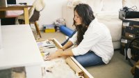 Vrouw in huis
