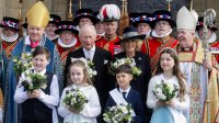 Charles en Camilla vieren eerste Royal Maundy-dienst in Wales