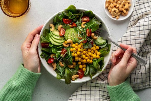 Salade met peulvruchten