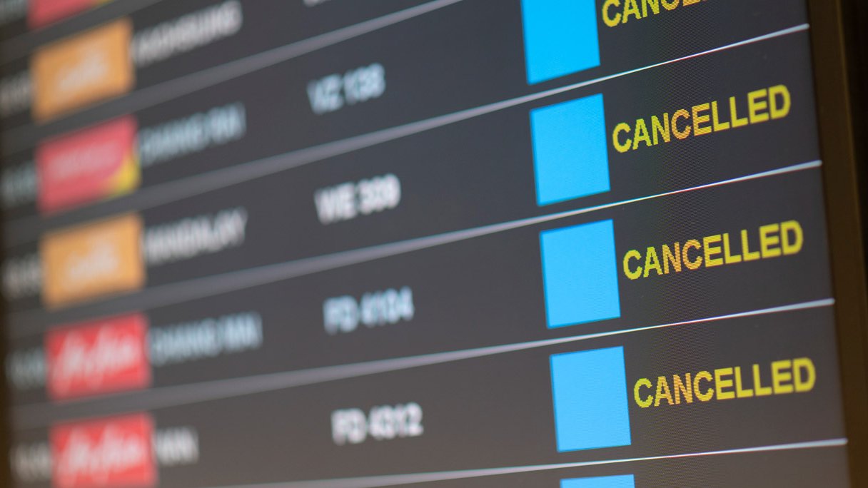 Record aantal vluchten geannuleerd