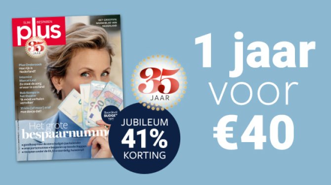 1 jaar voor 40 euro