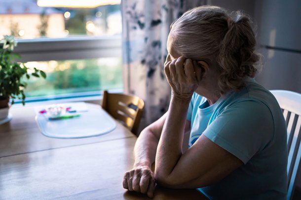Oudere vrouw scheiding