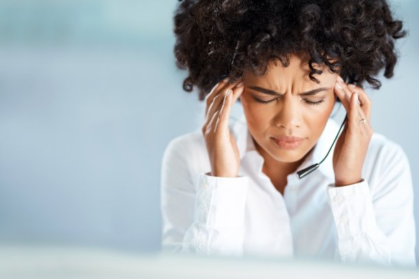 Vrouw heeft stress