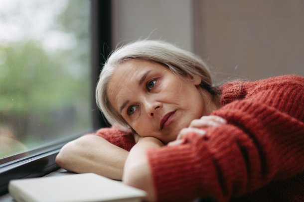 verdrietige vrouw