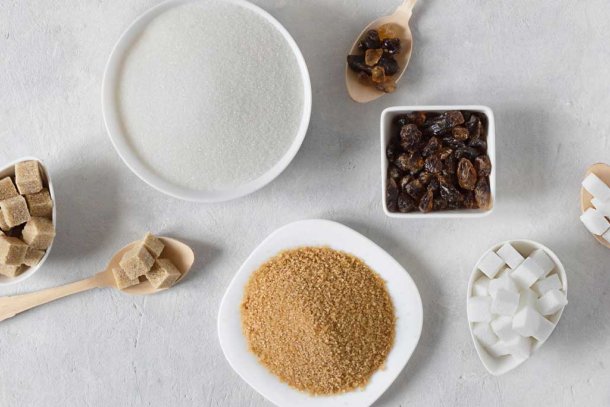 Verschillende soorten suiker