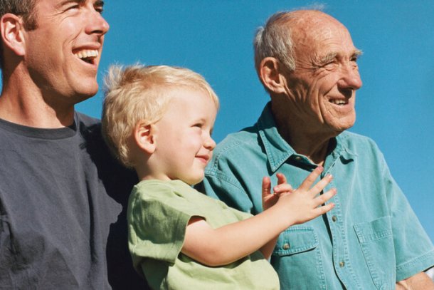 Opa, zoon en kleinkind