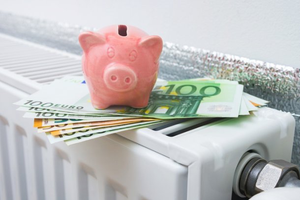 Piggy bank op de kachel